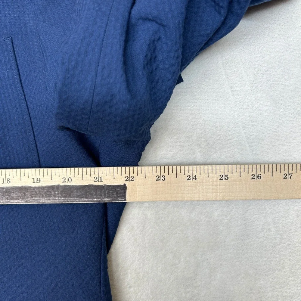 Stafford Textured Sport Coat Mens 46R 46 Blue Classic Fit‎ Cotton Stretch
